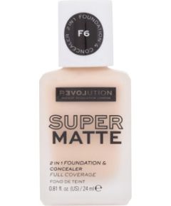 Makeup Revolution Super / Matte 2 in 1 Foundation & Concealer 24ml W / Makeup