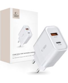 Tech-Protect   Tech-Protect C30W USB-C PD 30W / USB-A QC 3.0 network charger - white