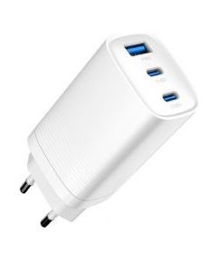 Evelatus   65W Max Fast Charger EU USB-C1/USB-C1/USB-A White