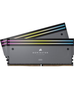 Corsair DDR5 - 32GB - 6000 - CL - 30 (2x 16 GB) dual kit, RAM (grey, CMP32GX5M2B6000Z30, Dominator Titanium, AMD EXPO)