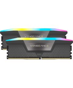 Corsair DDR5 - 32GB - 5600 - CL - 40 (2x 16 GB) dual kit, RAM (gray, CMH32GX5M2B5600Z40, Vengeance RGB, AMD EXPO)