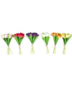 Artificial flower FLOWERLY H30cm 10pcs tulips, mix