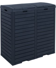 Trash bin GALA 78x41xH86cm/230L, black plastic