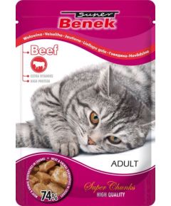 SUPER BENEK Beef in sauce - wet cat food - 100 g