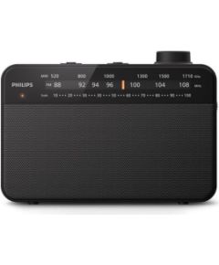 PHILIPS TAR2509/10 Black portatīvais radio, melns