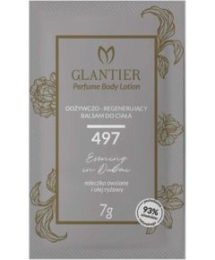 GLANTIER 497 PERFUME BODY LOTION SAMPLE 7g - Питательный и восстанавливающий лосьон для тела для женщин