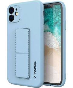 iLike Samsung  Galaxy A22 5G Kickstand Case Silicone Stand Cover Light Blue