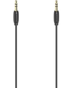 Hama 00205263 Audio Cable, 3.5mm Jack Plug - Plug Stereo Gold-Plated Ultra-thin 3m