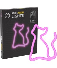 Manta SNL06PK Style Neon Lights Cat pink LED gaismas lenta