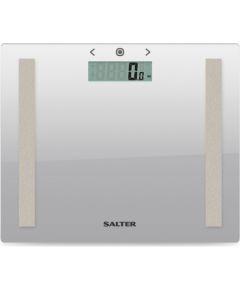 Salter 9113 SV3RAREU16 Compact Glass Analyser Bathroom Scales - Silver Ķermeņa svari