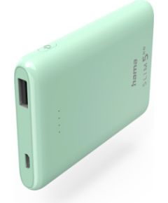 Hama 00201665 SLIM 5HD PowerBank 5000mAh Green