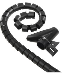 Hama 00020603 Cable Bundle Tube Easy Cover 1.5m, 30mm Black