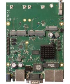 Router MikroTik RBM33G ROUTERBOARD 2X CPU CORE, 880MHZ, 256MB, 3XGE, 2XMINIPCI, 1XUSB 3.0, MICROSD, M.2 SLOT