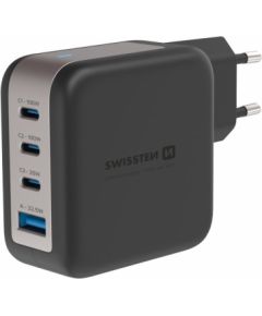 Swissten GaN 3x USB-C PD 100W / USB-A 18W QC Зарядное устройство