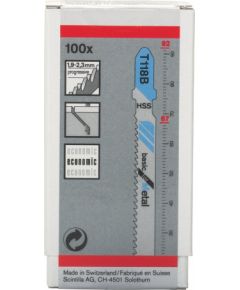 Bosch HSS jigsaw blade Basic for Metal T118B - 100-pack - 2608631965