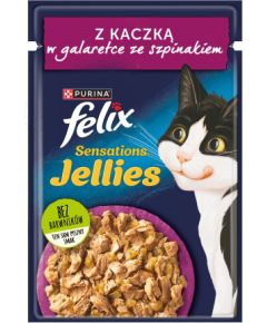 Purina FELIX Sensations Duck and spinach - wet cat food - 85 g