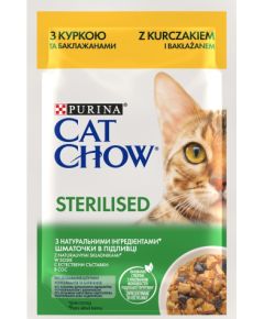 PURINA Cat Chow Sterilised Gig Chicken with Eggplant - moist cat food 85 g