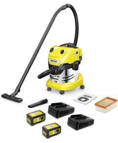 Sausās un mitrās tīrīšanas putekļsūcējs Karcher WD 4-18 S Dual Battery Set