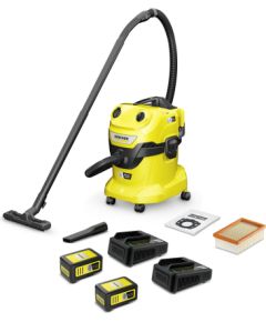 Sausās un mitrās tīrīšanas putekļsūcējs Karcher WD 4-18 Dual Battery Set