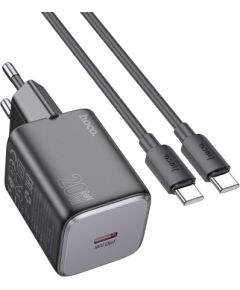 Сетевая зарядка Hoco N40 USB-C PD20W + USB-C to USB-C 1.0m черная