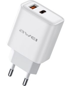 Сетевая зарядка Awei PD81-EU USB-A/USB-C белая