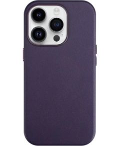 Mag Leather Case Apple iPhone 16 dark purple