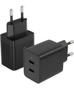 Сетевая зарядка Choetech Q5006 2xUSB-C PD40W черная