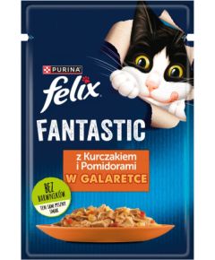 Purina Felix Fanstastic Chicken, Tomato - Wet Cat Food - 85 g