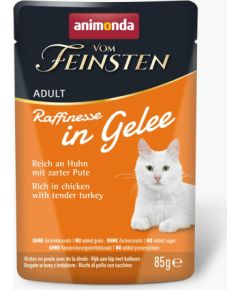 ANIMONDA Vom Feinsten Adult Raffinesse in Jelly rich in Chicken with Turkey - wet food for cats - 85g