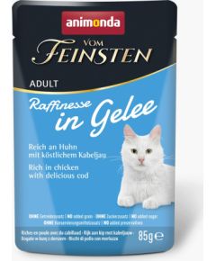 ANIMONDA Vom Feinsten Adult Raffinesse in Jelly rich in Chicken with Cod - wet cat food - 85 g