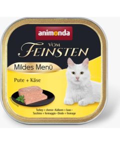 ANIMONDA Vom Feinsten Adult Mildes Menu Turkey with cheese - wet cat food - 100g