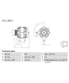 ĢENERATORS BOSCH 0 986 083 850