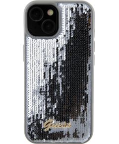 Guess HC Sequin Script Metal Case Aizsargapvalks Priekš Apple iPhone 15 Pro Max