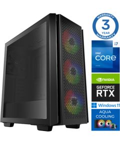 INTOP AQUA i7-14700F 32GB DDR5 2TB SSD M.2 NVME+2TB RTX3050 6GB WIN11Pro