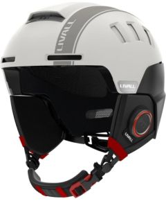 Livall Kask narciarski Bluetooth 54-58cm Intercom/SOS biał