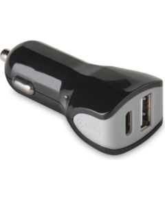 Celly - CCTYPECUSB - 17W USB-A/USB-C Car Charger