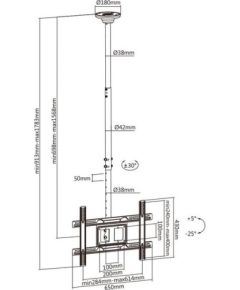 Maclean Universal LED LCD monitor with LCD OLED QLED screen for ceiling mounting 23-100 "max. 50 kg Max VESA 600x400