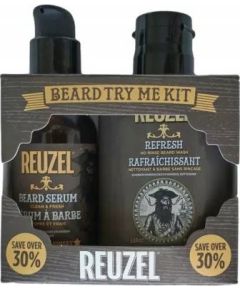 Reuzel Try Me Kit Set Reuzel: Clean & Fresh, Hydrating, Serum, For Beard, 50 ml + Refresh No Rinse, Beard Shampoo, Moisture And Shine, 100 ml For Men