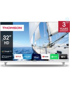 TV Set THOMSON 32" Smart/HD 1366x768 Wireless LAN Bluetooth Google TV White 32HG2S14W