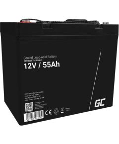 Maintenance-free AGM VRLA Green Cell AGM49 12V 55Ah Battery (for lawnmower, scooter, boat, wheelchair)