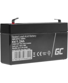 Maintenance-free AGM VRLA Battery Green Cell AGM52 6V 1.2Ah (for alarm system, cash register, toy)