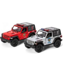 Kinsmart Металлическая моделька машинка 2018 Jeep Wrangler (Police/ Firefighter) 1:34 KT412PR