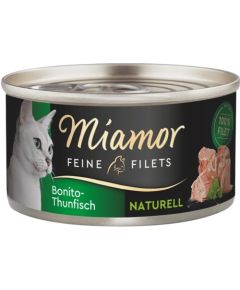 MIAMOR Feine Filets Naturell Bonito tuna - wet cat food - 80g