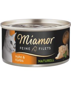 MIAMOR Feine Filets Naturell Chicken with pumpkin - wet cat food - 80g