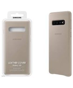 Samsung EF-VG973LJEGWW ādas vāciņš priekš Samsung G973 Galaxy S10 pelēks