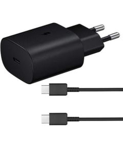 EP-TA800EBE + EP-DA705BBE Samsung 25W Travel Charger + USB-C|USB-C Data Cable Black (OEM)