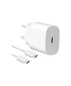 EP-TA800EWE + EP-DA905BWE Samsung 25W Travel Charger + USB-C|USB-C Data Cable White (OEM)