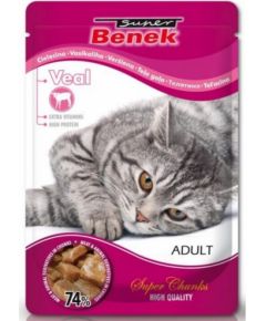 SUPER BENEK Adult Veal - wet cat food - 100 g