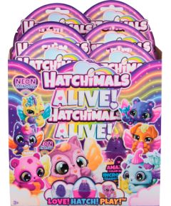 HATCHIMALS Alive Dzīvnieciņi neona varavīksnes krāsās necaurspīdīgajā iepakojumā