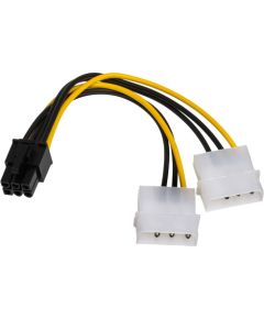 Адаптер с кабелем Akyga AK-CA-13 2x Molex (м) | PCI-E 6 pin (м) 15 см